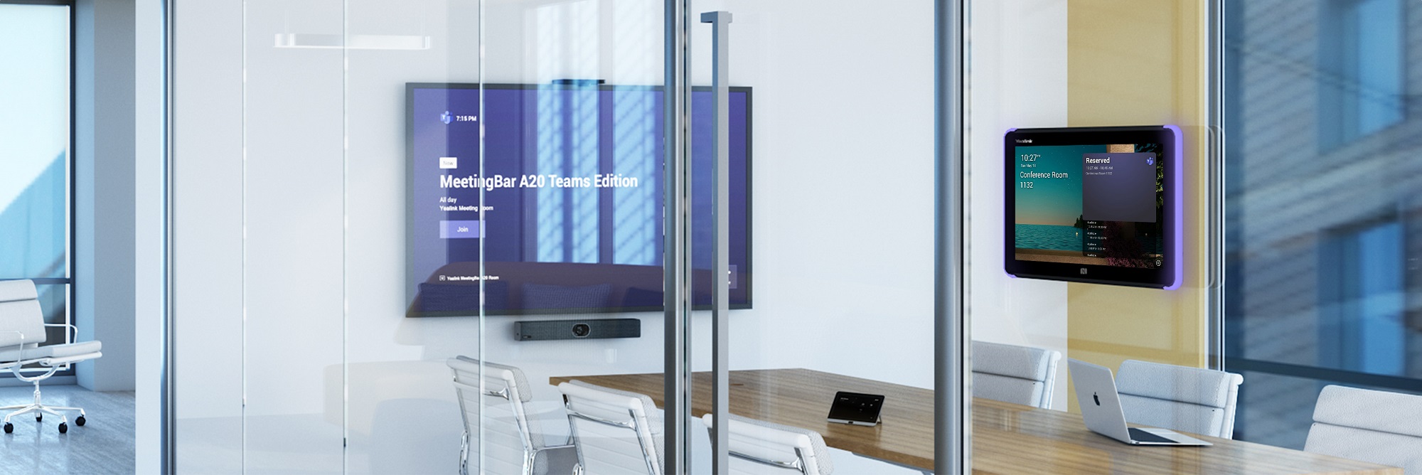 Панель бронирования переговорных комнат Smart Workspace Yealink RPV2